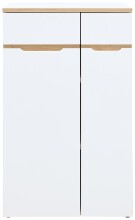 Aktenschrank >Memphis< in Weiß / Artisan Eiche Dekor - 75x122x38 (BxHxT)