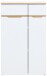Aktenschrank >Memphis< in Weiß / Artisan Eiche Dekor - 75x122x38 (BxHxT)
