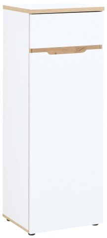 Aktenschrank >Memphis< in Weiß / Artisan Eiche Dekor - 45x122x38 (BxHxT)