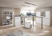 Aktenschrank >Memphis< in Weiß / Artisan Eiche Dekor - 45x122x38 (BxHxT)