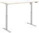 Schreibtisch >Memphis< höhenverstellbar, Weiß / Artisan / silber - 160x72/120x77 (BxHxT)
