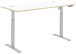 Schreibtisch >Memphis< höhenverstellbar, Weiß / Artisan / silber - 160x72/120x77 (BxHxT)