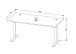 Schreibtisch >Memphis< höhenverstellbar, Weiß / Artisan / silber - 160x72/120x77 (BxHxT)