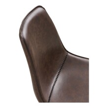 Bürostuhl >Monaco< in Braun, PU, Metall - 48x93x56cm (BxHxT)