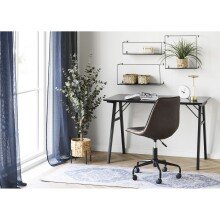 Bürostuhl >Monaco< in Braun, PU, Metall -...