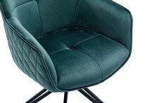 Armlehnstuhl >Emma< (1stk) drehbar, in grün, schwarz - 59x82x62 (BxHxT)