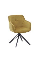 Armlehnstuhl >Emma< (1stk) drehbar, in gold /...