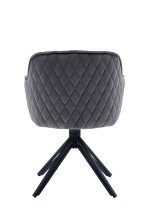 Armlehnstuhl >Emma< (1stk) drehbar, in grau / schwarz - 59x82x62 (BxHxT)