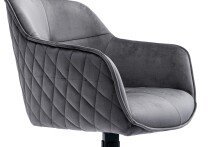 Armlehnstuhl >Emma< (1stk) drehbar, in grau / schwarz - 59x82x62 (BxHxT)