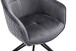 Armlehnstuhl >Emma< (1stk) drehbar, in grau / schwarz - 59x82x62 (BxHxT)