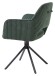 Armlehnstuhl >Adrina< (1stk) drehbar, in grün / schwarz - 63x89x62 (BxHxT)