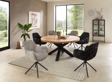 Armlehnstuhl >Adrina< (1stk) drehbar, in schwarz - 62x89x62 (BxHxT)