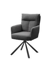 Armlehnstuhl >Sofia< (1stk) drehbar, grau / schwarz...