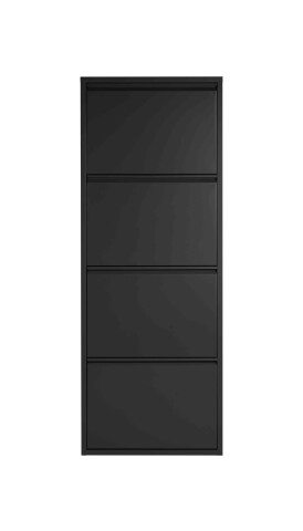 Schuhkipper >BLACK< (1stk) in Schwarz lackiert, Metall, montiert - 50x130x15cm (BxHxT)