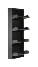 Schuhkipper >BLACK< (1stk) in Schwarz lackiert, Metall, montiert - 50x130x15cm (BxHxT)