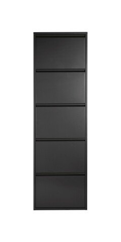 Schuhkipper >BLACK< (1stk) Schwarz lackiert, Metall, montiert - 50x172x15cm (BxHxT)