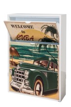 Schuhkipper >TWIN< in Weiß mit Cuba-Motiv,...