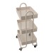 Servierwagen >RAJA< in Weiß, Lackiert, Metall  - 46x78x34cm (BxHxT)