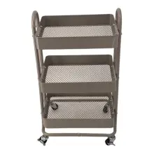 Servierwagen >RAJA< in grau, Lackiert, Metall  -...