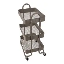 Servierwagen >RAJA< in grau, Lackiert, Metall  -...