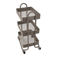 Servierwagen >RAJA< in grau, Lackiert, Metall  -...