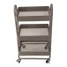 Servierwagen >RAJA< in grau, Lackiert, Metall  - 46x78x34cm (BxHxT)
