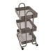 Servierwagen >RAJA< in grau, Lackiert, Metall  - 46x78x34cm (BxHxT)