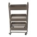 Servierwagen >RAJA< in grau, Lackiert, Metall  - 46x78x34cm (BxHxT)