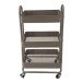 Servierwagen >RAJA< in grau, Lackiert, Metall  - 46x78x34cm (BxHxT)