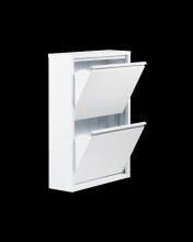 Schuhkipper >WIT< in Weiß, Lackiert, montiert - 50x72x15cm (BxHxT)