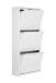 Schuhkipper >WIT< in Weiß, Lackiert, Metall, montiert - 50x105x15cm (BxHxT)