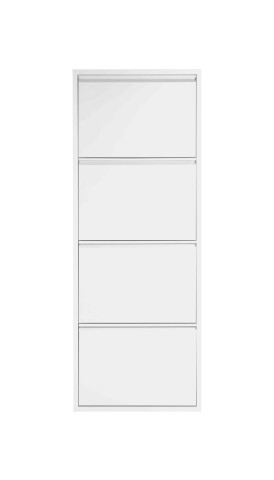 Schuhkipper >WIT< in Weiß, Lackiert, Metall montiert - 50x130x15cm (BxHxT)