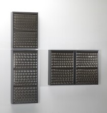 Schuhkipper >CLIP< (1stk) Metall / schwarz-anthrazit, montiert - 50x72x13,5 (BxHxT)