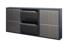 Schuhkipper >CLIP< (1stk) Metall / schwarz-anthrazit, montiert - 50x72x13,5 (BxHxT)