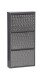 Schuhkipper >CLIP< (1stk) Metall / schwarz-anthrazit, montiert - 50x105x13,5 (BxHxT)