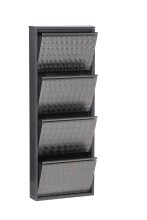 Schuhkipper >CLIP< (1stk) Metall / schwarz-anthrazit, montiert - 50x130x13,5 (BxHxT)