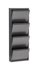 Schuhkipper >CLIP< (1stk) Metall / schwarz-anthrazit, montiert - 50x130x13,5 (BxHxT)