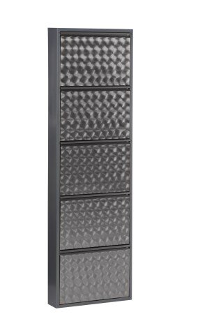 Schuhkipper >CLIP< (1stk) Metall / schwarz-anthrazit, montiert - 50x172x13,5 (BxHxT)