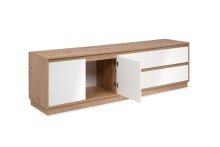 Lowboard >Phoenix< in Dekor Artisan Oak / weiß - 175x50,5x40cm (BxHxT)