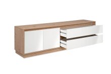 Lowboard >Phoenix< in Dekor Artisan Oak / weiß - 175x50,5x40cm (BxHxT)