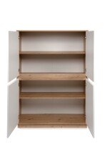 Highboard >Phoenix< in Dekor Artisan Oak / weiß - 101,5x139,5x40cm (BxHxT)