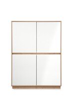 Highboard >Phoenix< in Dekor Artisan Oak / weiß - 101,5x139,5x40cm (BxHxT)