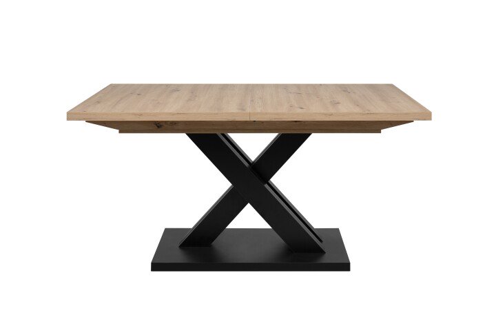 Kulissen-Esstisch >Avant< ausziehbar, Dekor Artisan Oak / schwarz - 160/200x76x90cm (BxHxT)