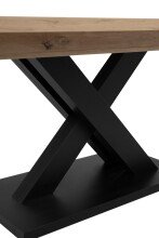 Kulissen-Esstisch >Avant< ausziehbar, Dekor Artisan Oak / schwarz - 160/200x76x90cm (BxHxT)