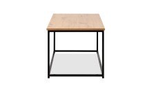 Couchtisch >Trelleborg< in Dekor Artisan Oak / schwarz - 90x40x48 (BxHxT)