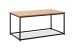Couchtisch >Trelleborg< in Dekor Artisan Oak / schwarz - 90x40x48 (BxHxT)