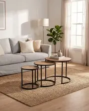 Satztisch >Trelleborg< (3er-Set) Artisan Oak /...