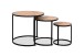 Satztisch >Trelleborg< (3er-Set) Artisan Oak / schwarz

- 53x46 / 40x39 / 29x31cm