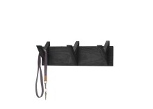 Garderoben-Set >Bantry< (4-teilig) in Eiche / schwarz - 100x190x30 (BxHxT)