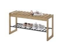 Garderoben-Set >Bantry< (4-teilig) in Eiche / schwarz - 100x190x30 (BxHxT)